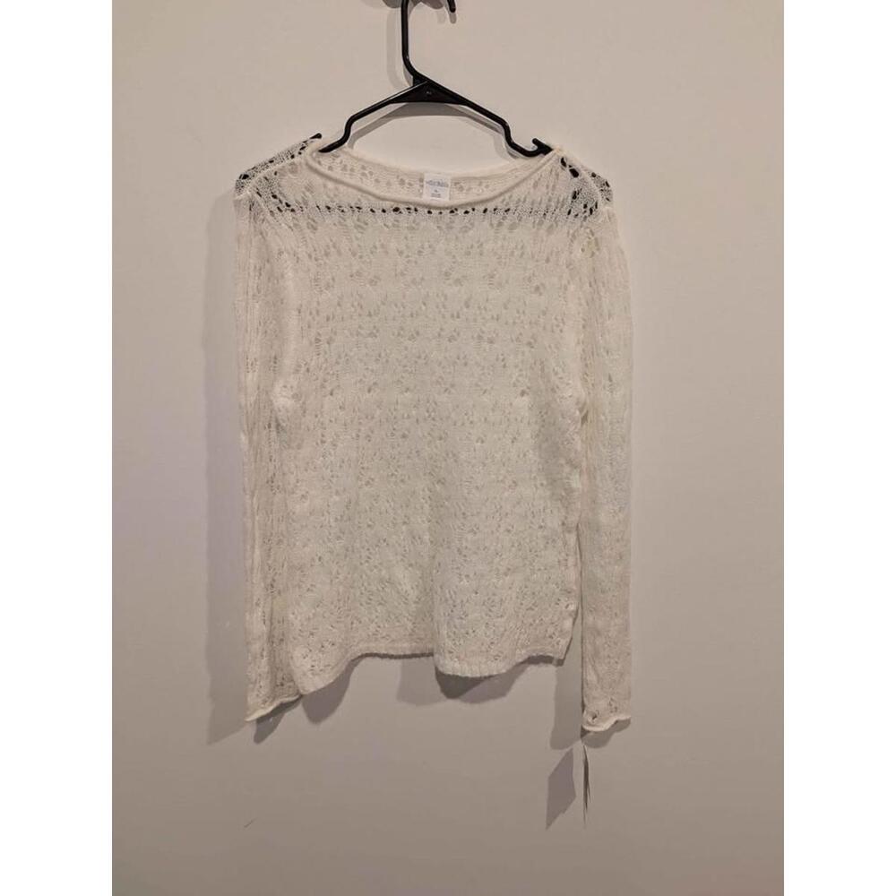 wild fable Off-White Open Knit Sweater XL